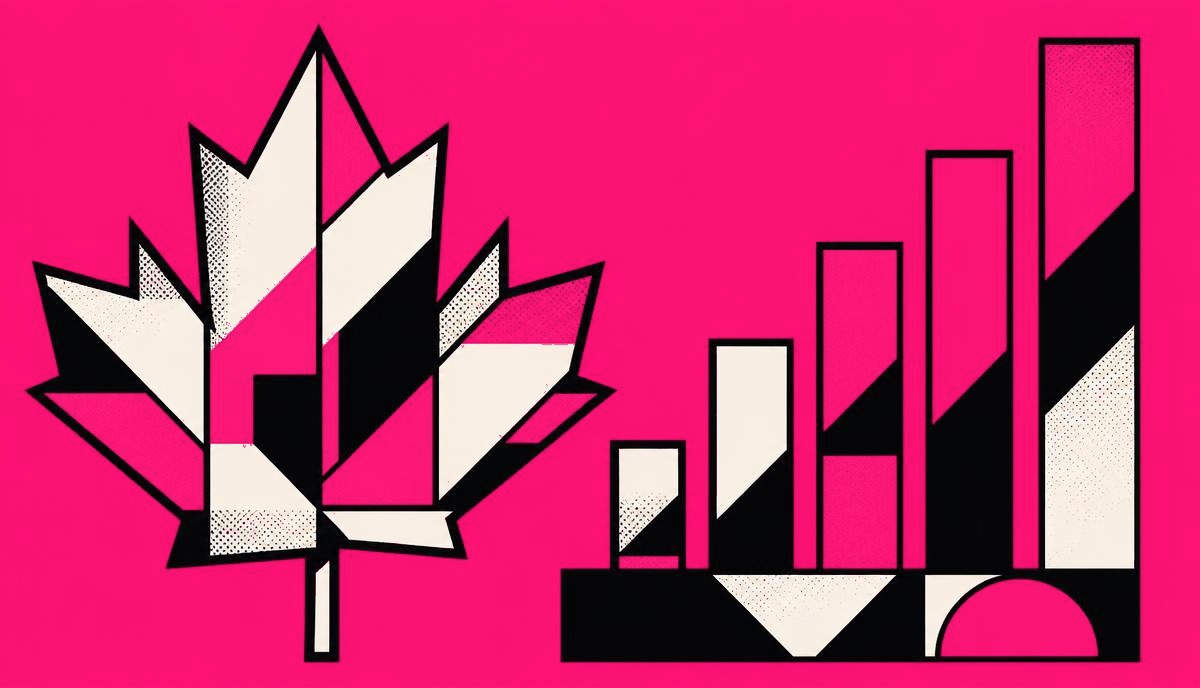 Editorial graphic representing social media marketing for Canadian brands