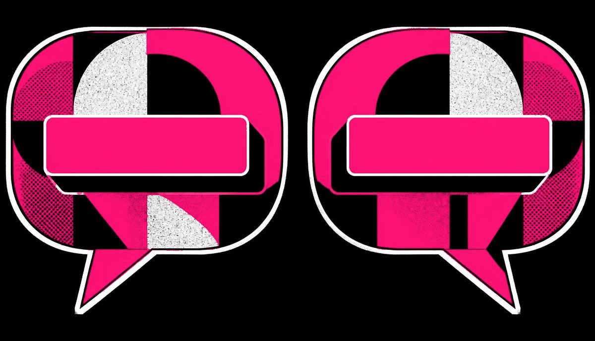 Editorial graphic representing bilingual English and French social media production in Canada